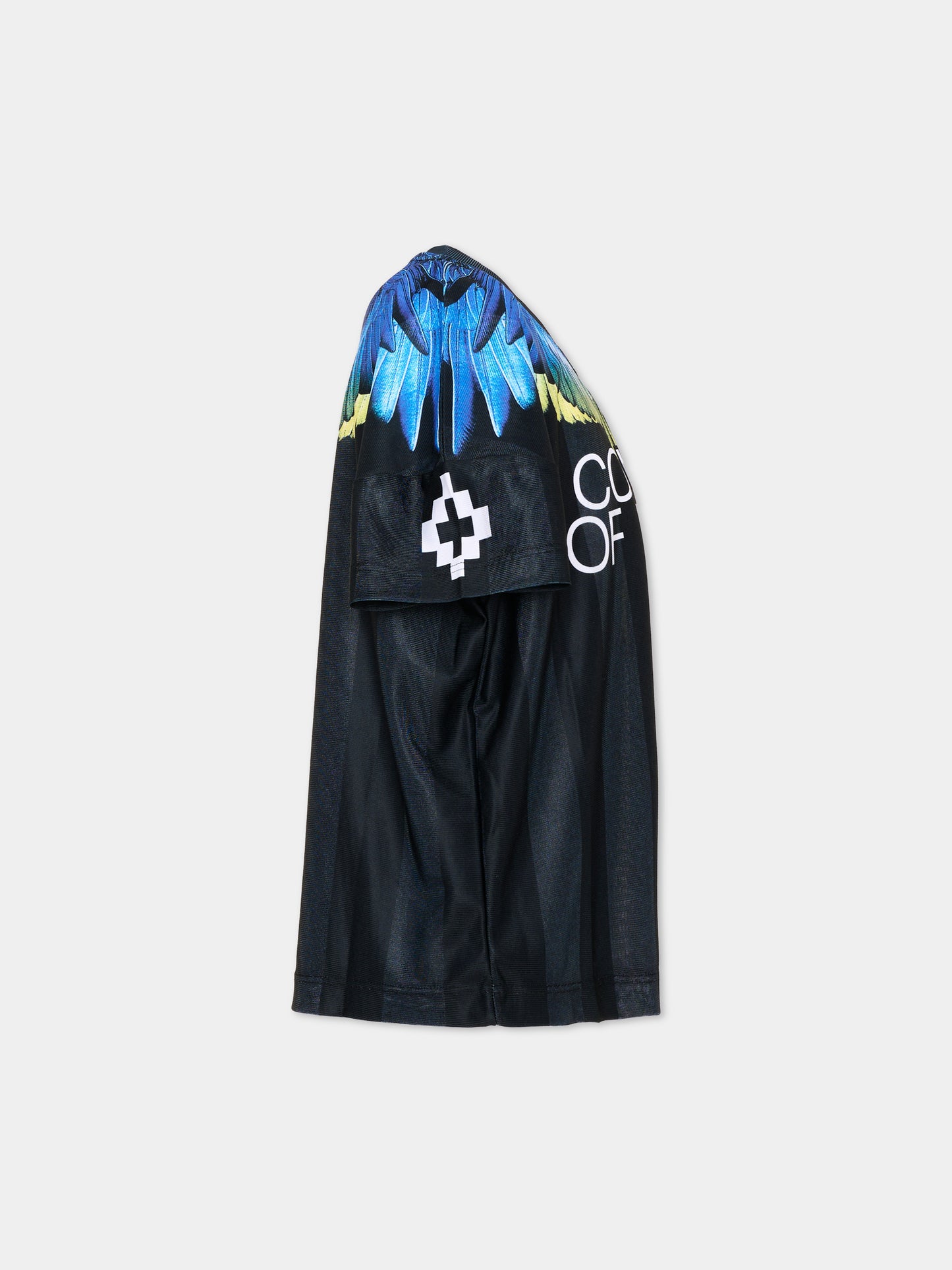 T-shirt nera per bambino con ali,County Of Milan Kids,S6CMJBTH003 110