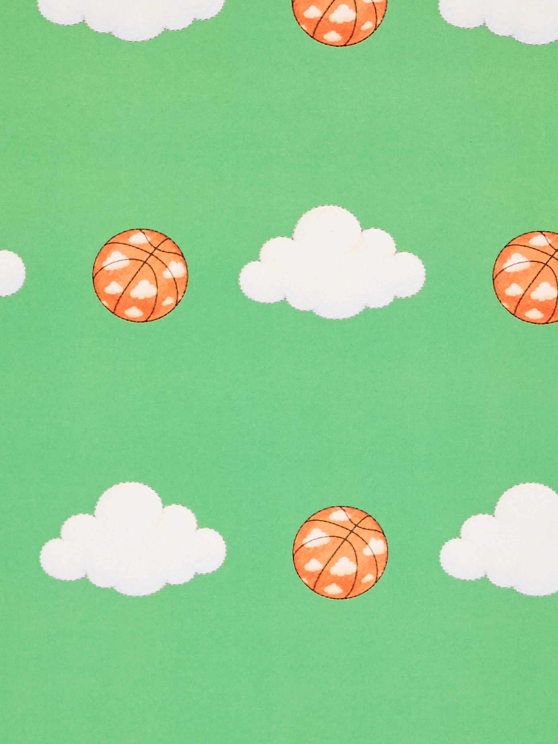 Quaderno verde per bambini con nuvole e palle da basket,Kartos,CB01055510Q