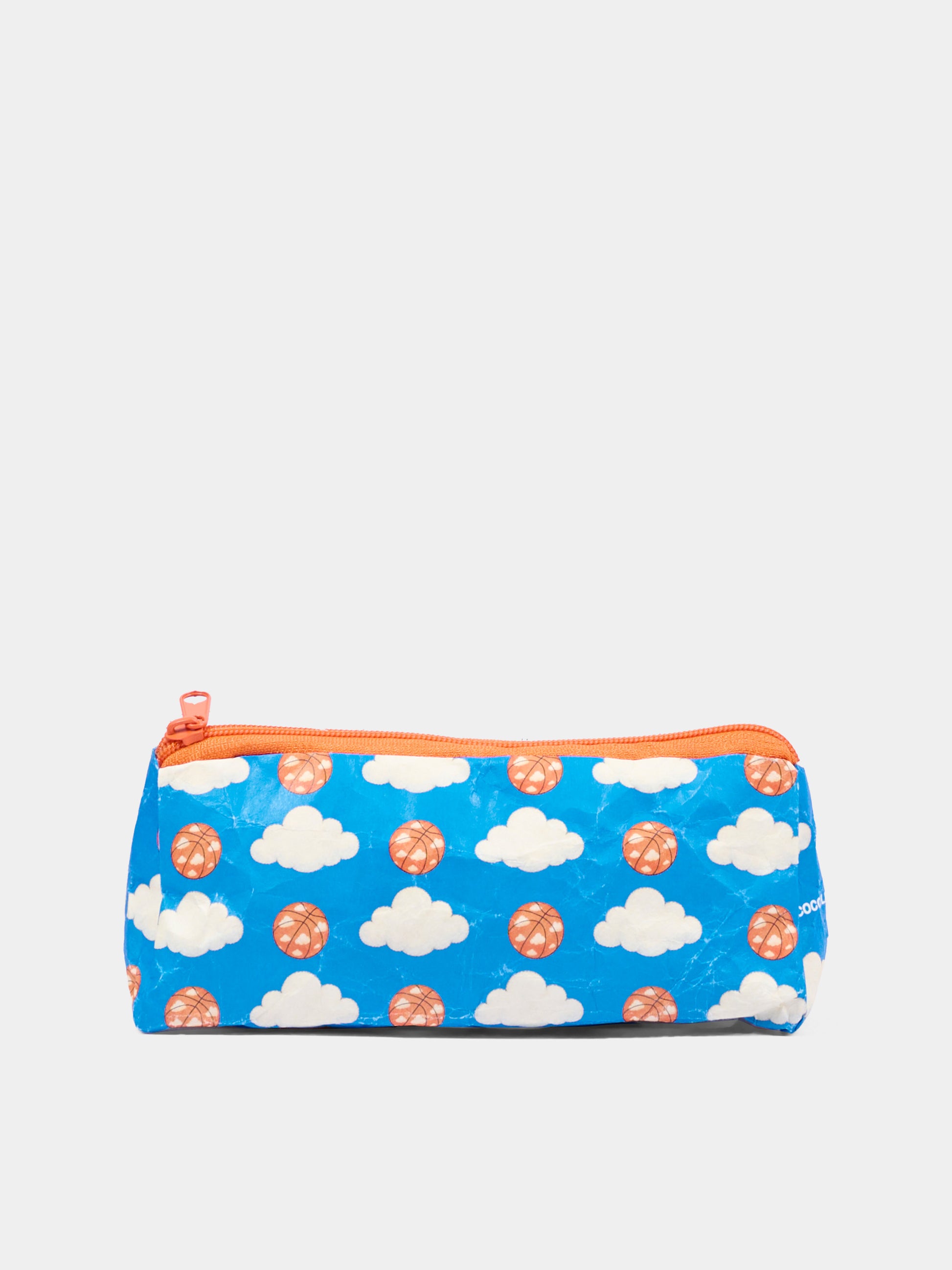 Astucci azzurro per bambini con nuvole e palle da basket,Kartos,CB01404400