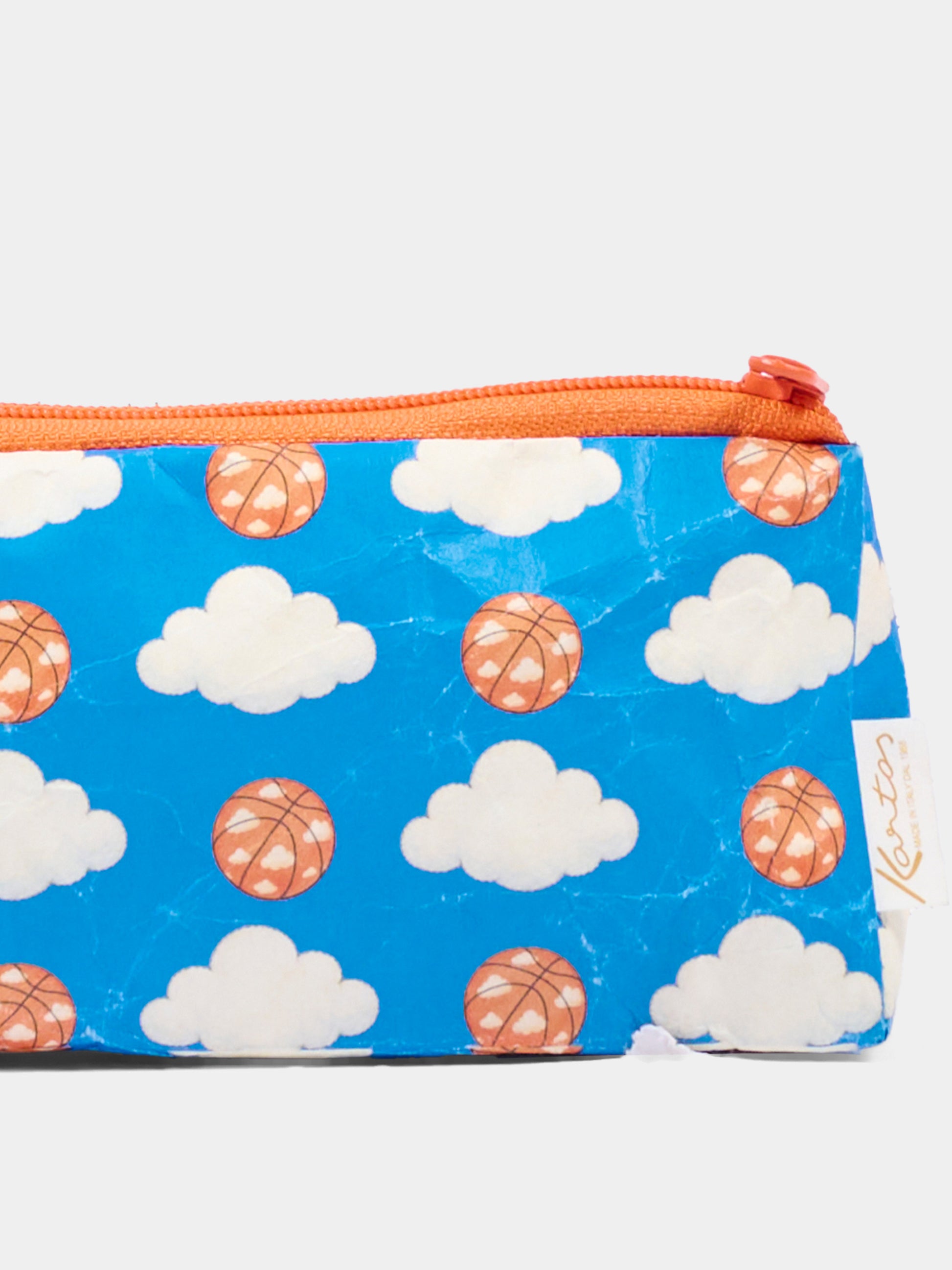 Astucci azzurro per bambini con nuvole e palle da basket,Kartos,CB01404400
