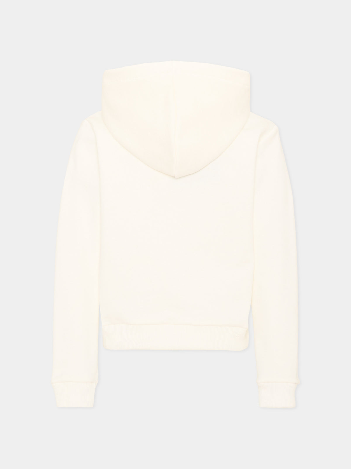 Felpa con cappuccio avorio con stampa,Pescheria Mon Amour X Coccolebimbi,PMAK HD006 CRM