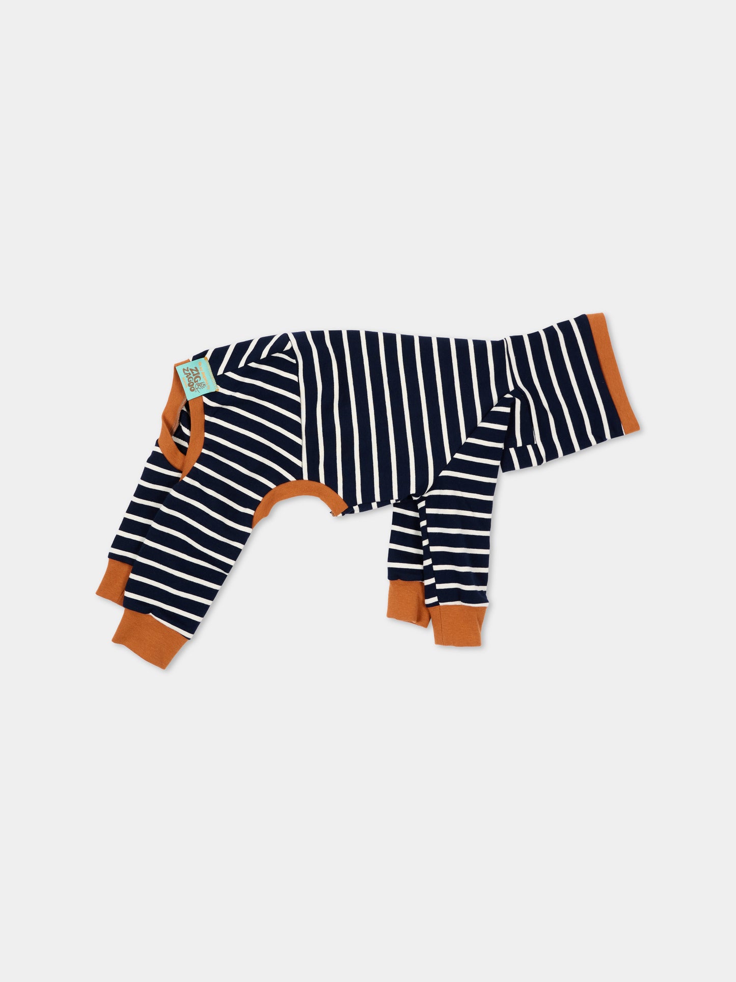 Tutina Rascal a quattro zampe per cani a righe,Zigzagoo,RASCAL BLU