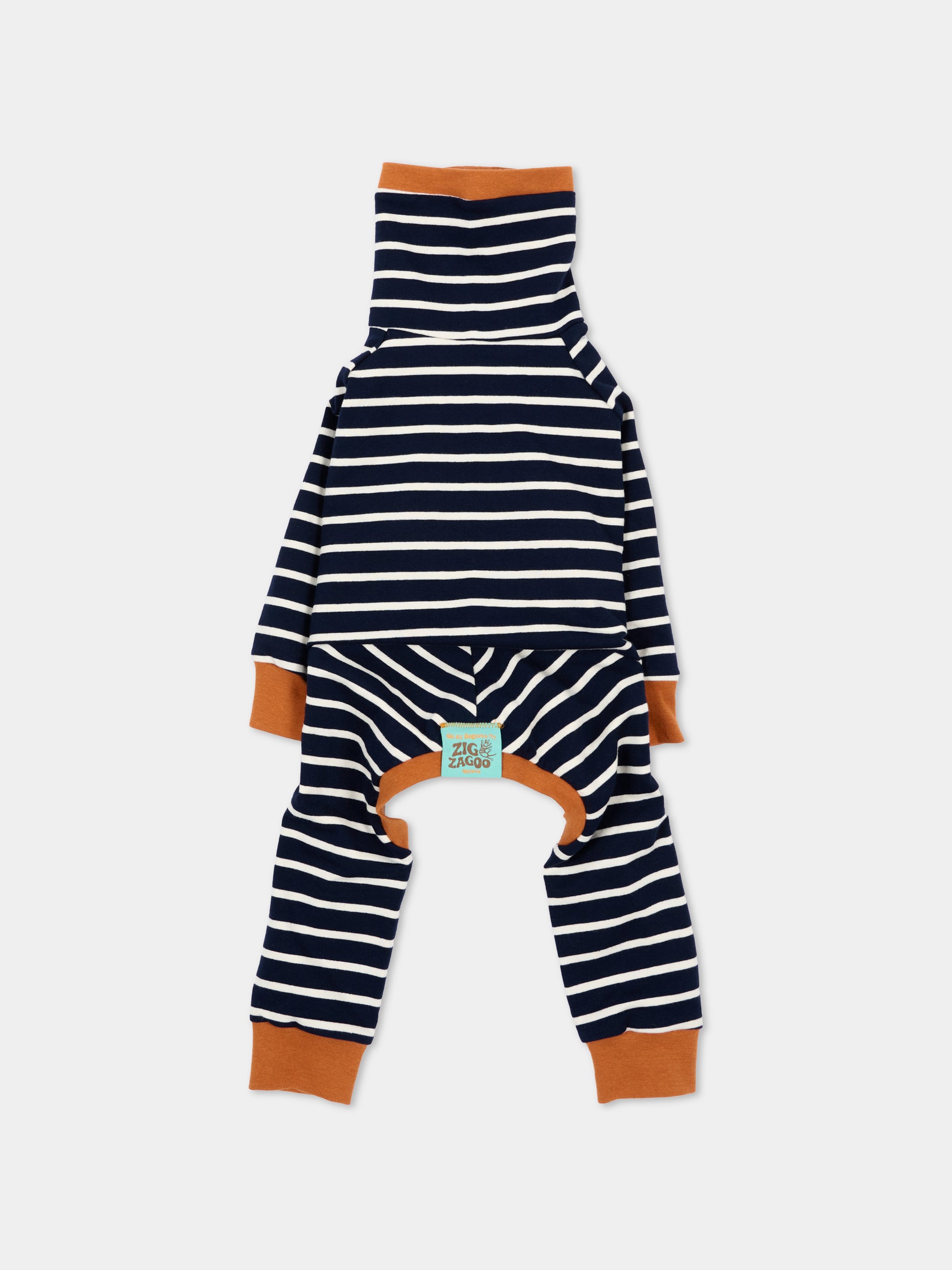 Tutina Rascal a quattro zampe per cani a righe,Zigzagoo,RASCAL BLU
