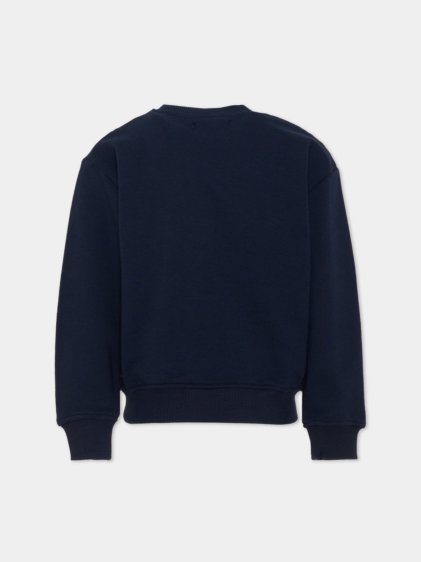 Felpa blu con tasca in denim,Roy Roger's Kids,R F100 00 3885