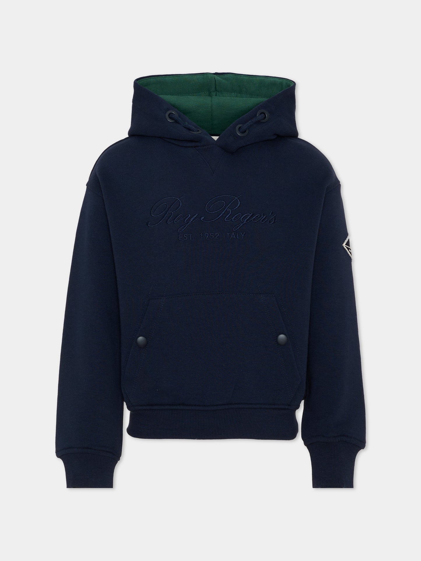 Felpa con cappuccio blu con logo,Roy Roger's Kids,R F101 00 3885