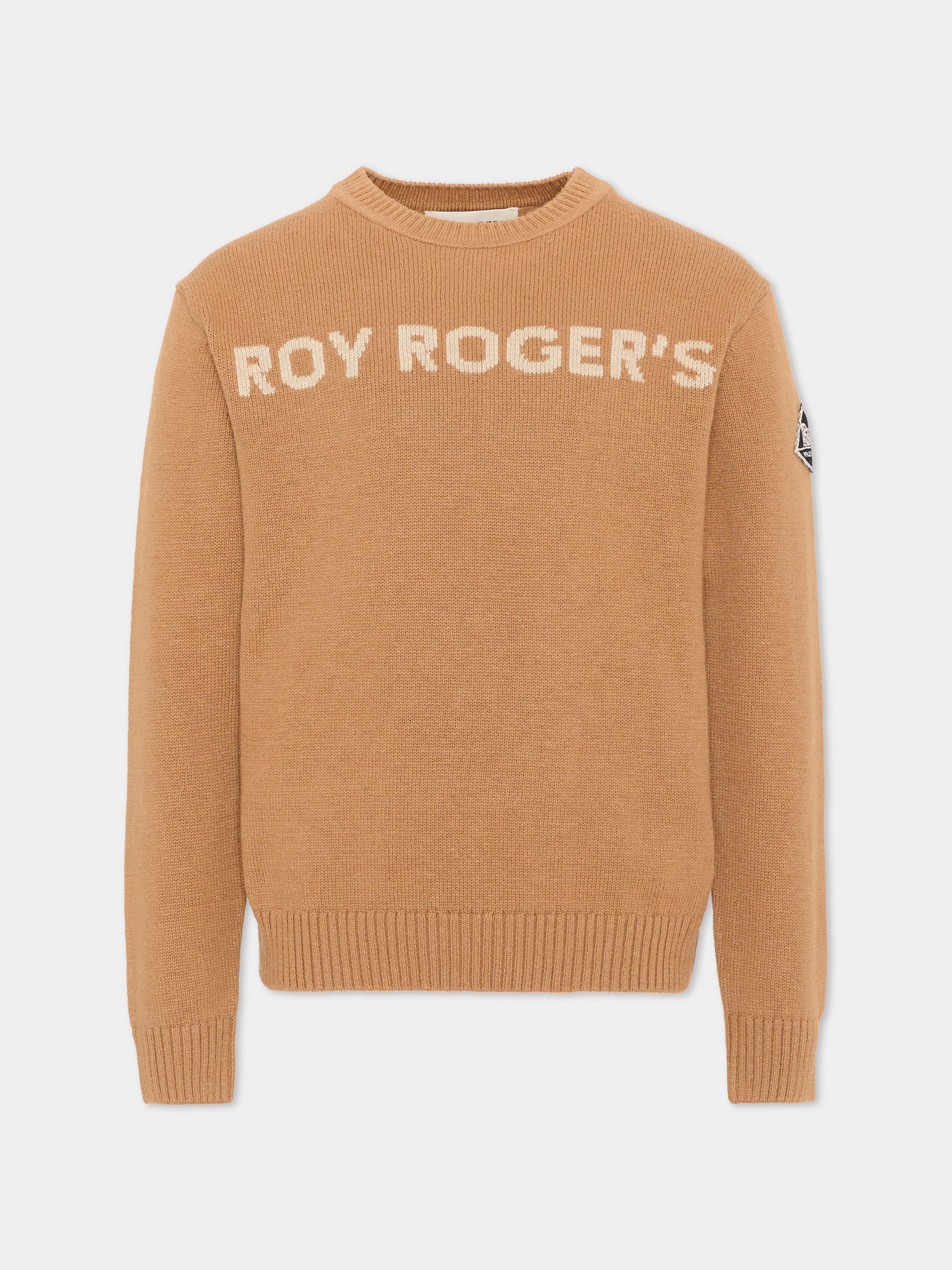 Maglione beige per bambino con logo,Roy Roger's Kids,R F107 00 0729