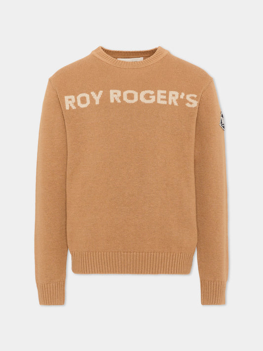 Maglione beige per bambino con logo,Roy Roger's Kids,R F107 00 0729