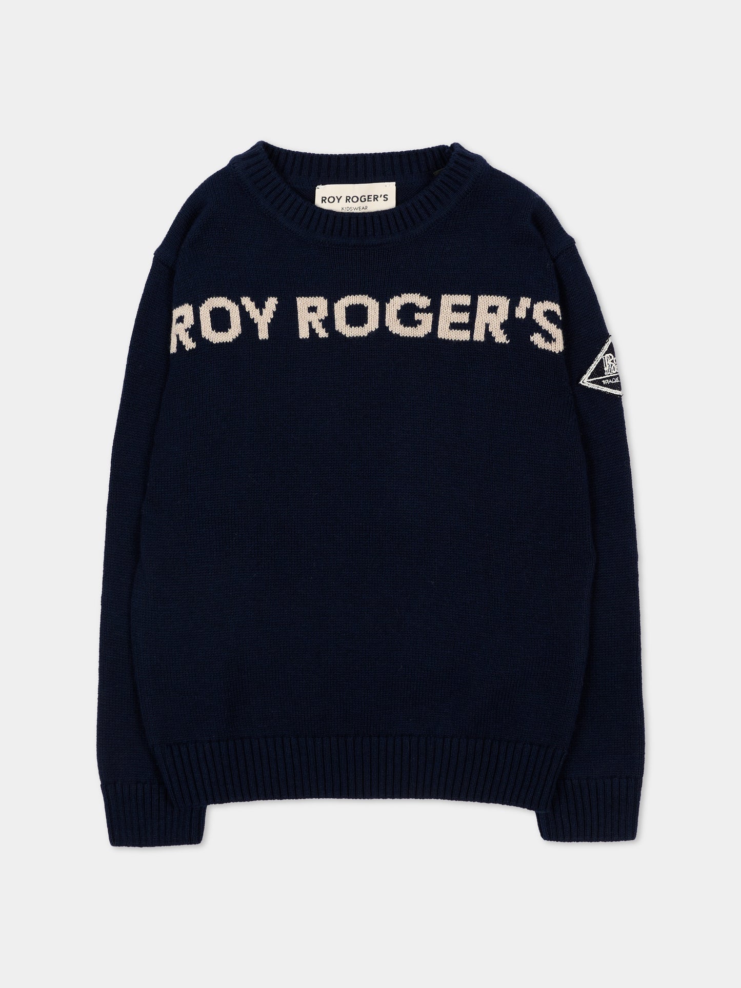 Maglione blu per bambino con logo,Roy Roger's Kids,R F107 00 3885