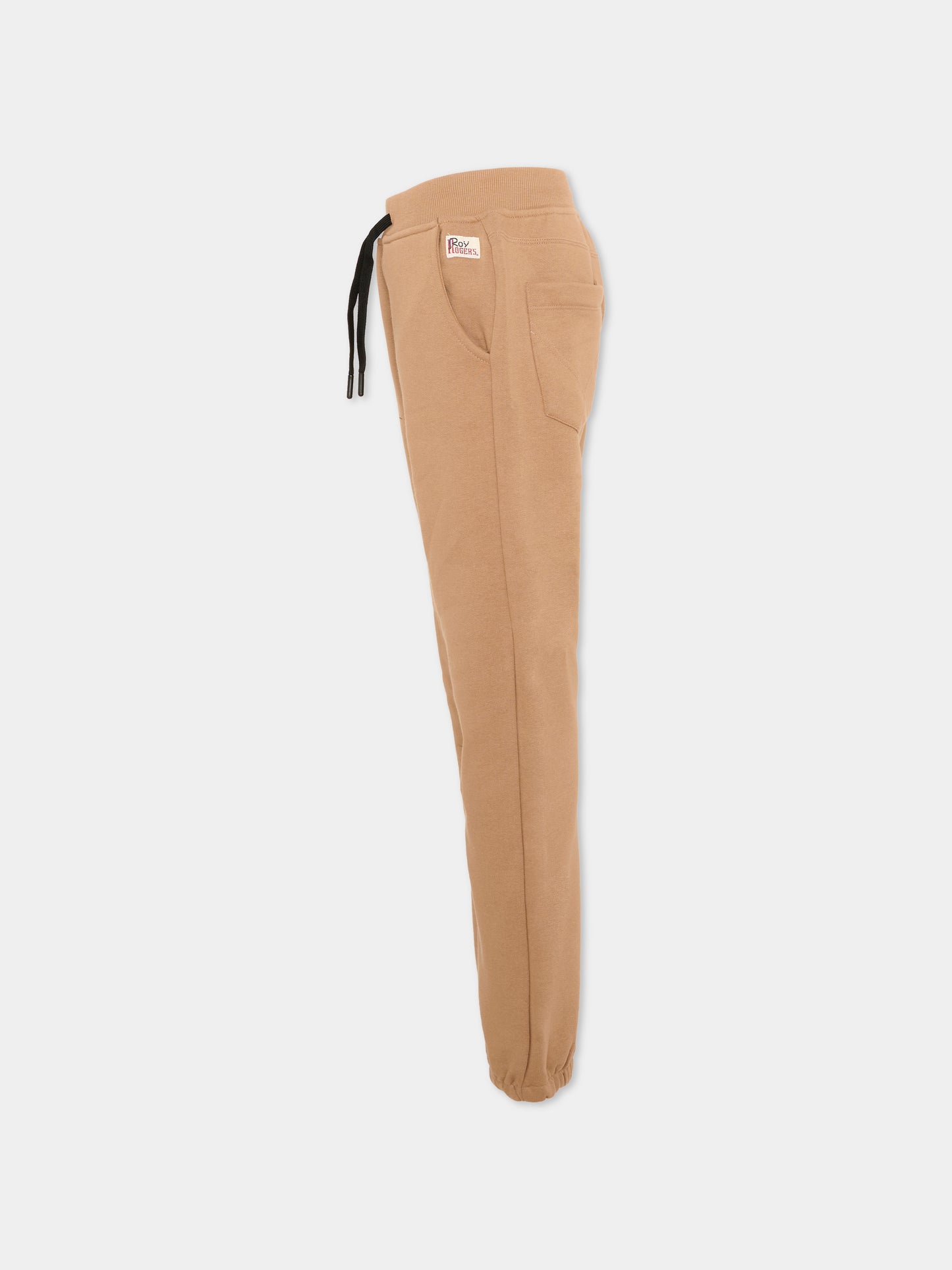 Pantalone beige per bambino con logo,Roy Roger's Kids,R F133 00 0729