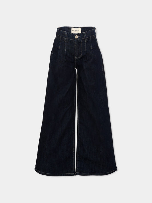 Jeans denim per bamina gamba ampia,Roy Roger's Kids,R F176 00 7004