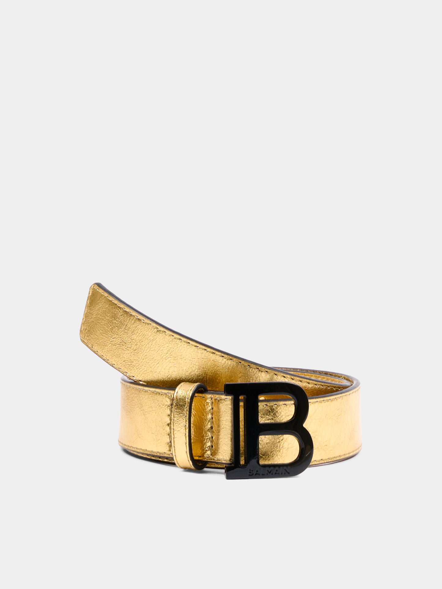 Cintura oro per bambini con logo,Balmain Kids,BV0P91 Z0846 220NE