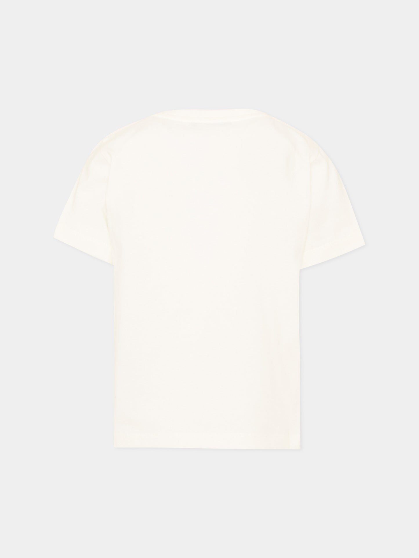 T-shirt avorio per bambini con logo,Balmain Kids,BV8P01 Z0057 102NE