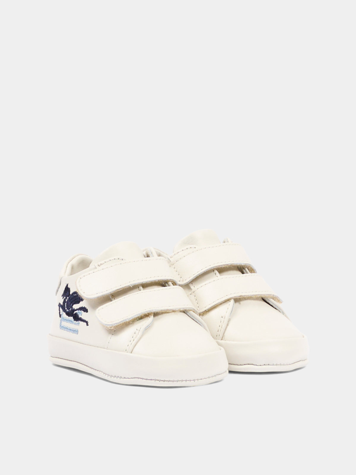 Sneakers avorio per neonati con Pegaso,Etro,GV0516 Z2132 105BL