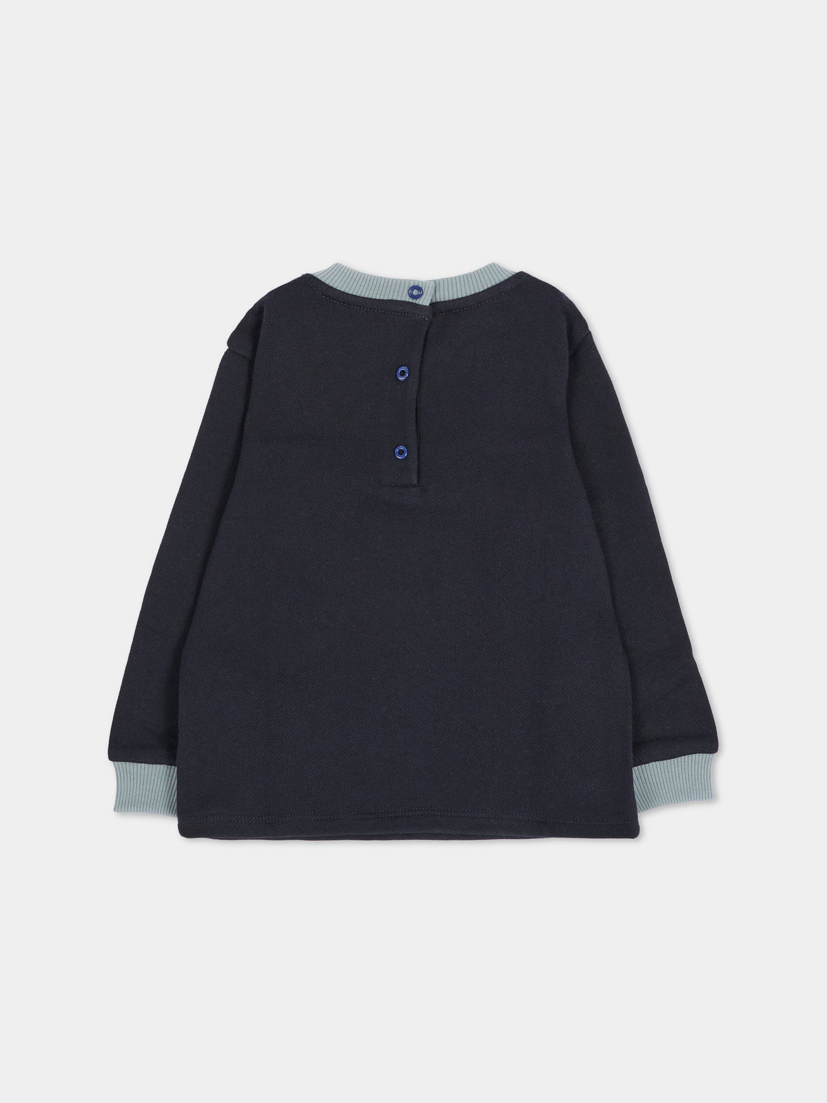 Felpa girocollo blu per neonati con logo,Etro,GV4530 Z2434 635