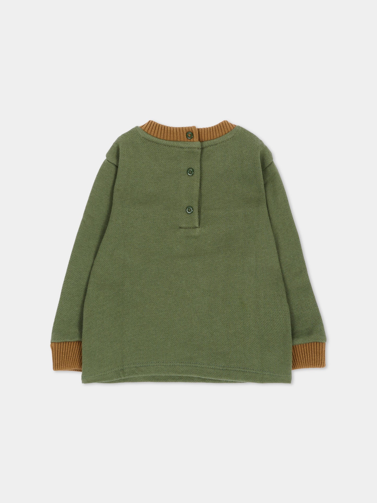 Felpa girocollo verde per neonati con logo,Etro,GV4530 Z2434 707