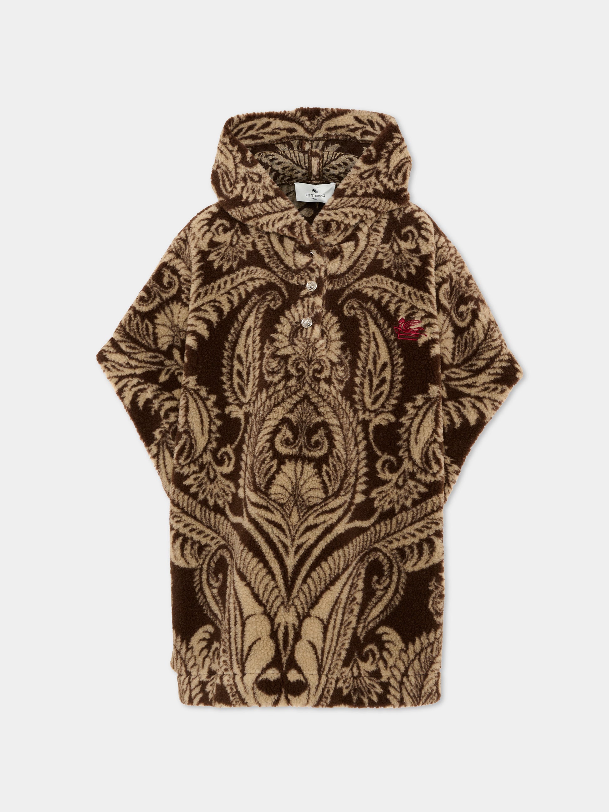 Cappa marrone per bambina con motivo paisley,Etro,GX2B07 U0219 322BG
