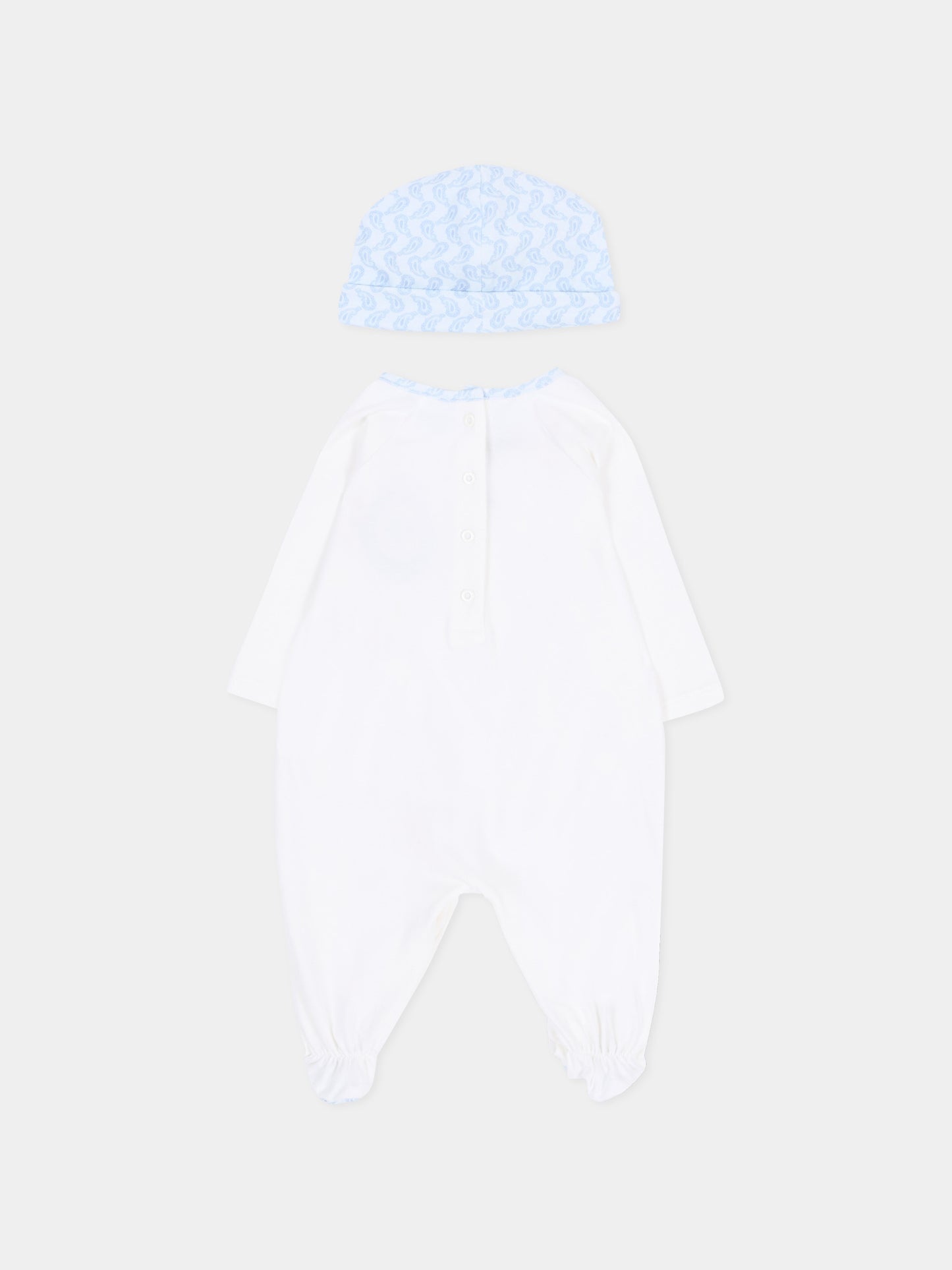 Set tutina bianco per neonato paisley,Etro,GUB500 J0382 100CE