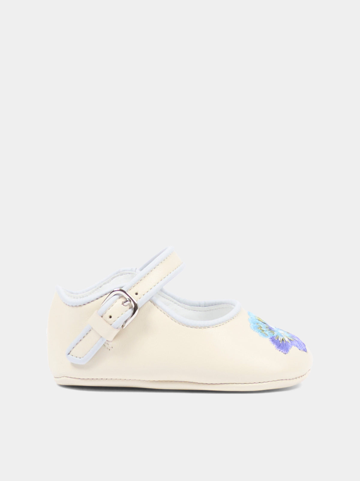 Ballerine avorio per neonata con fiore,Etro,GU0016 Z2132 105