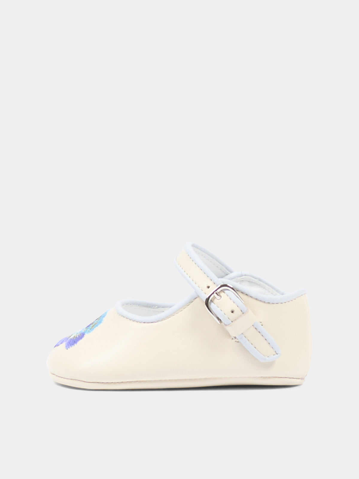 Ballerine avorio per neonata con fiore,Etro,GU0016 Z2132 105