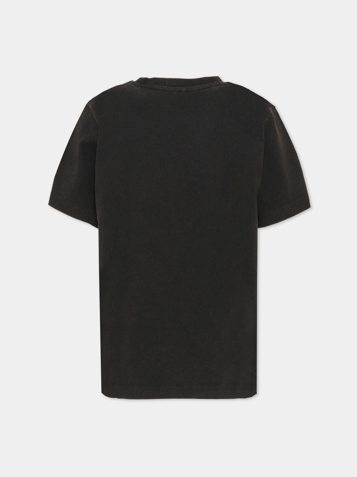 T-shirt nera per bambino con stampa,Stella Mccartney Kids,TV8Q01 Z0434 930