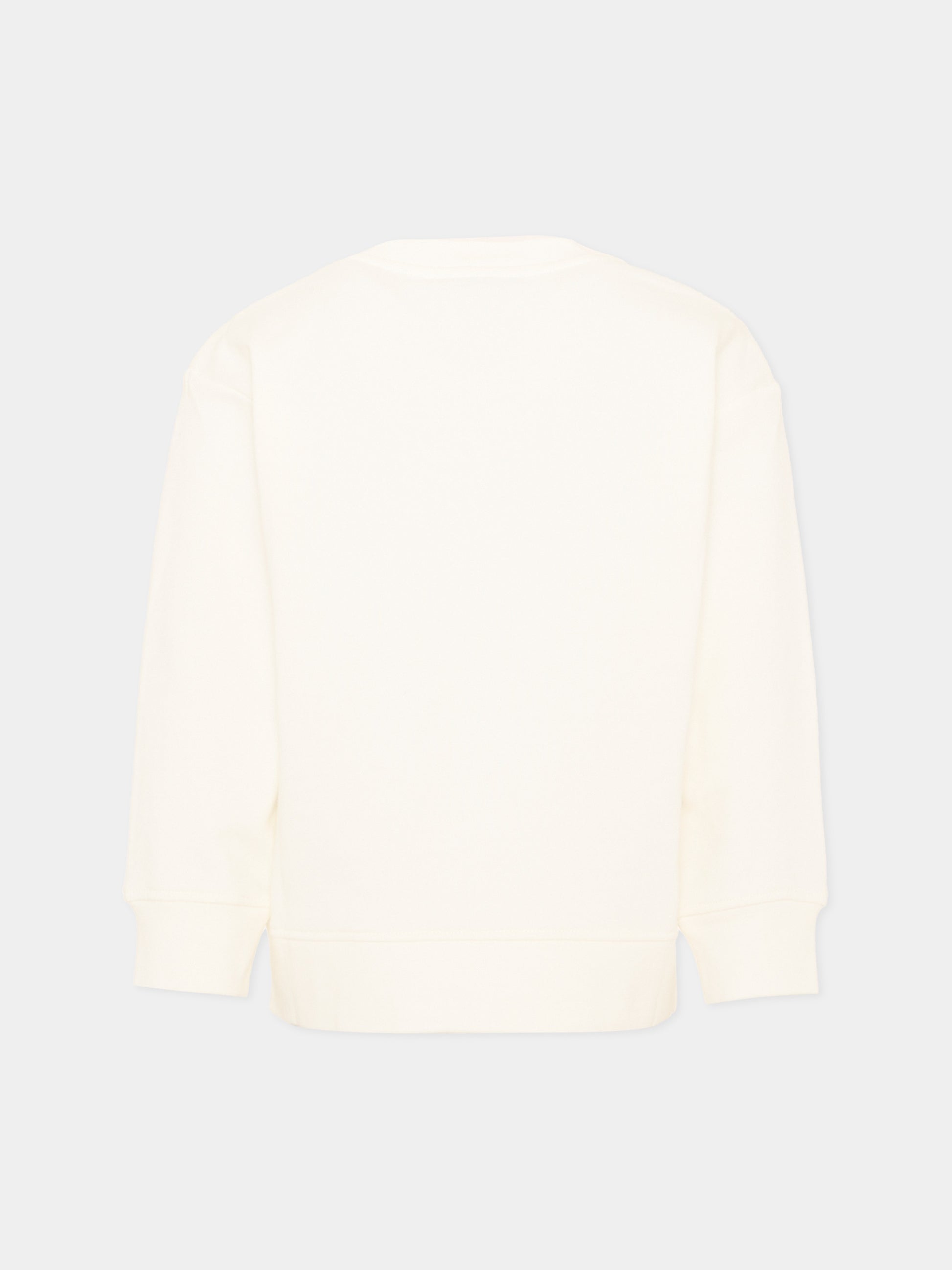 Felpa girocollo avorio per bambina con logo,Stella Mccartney Kids,TV4P30 Z0453 101