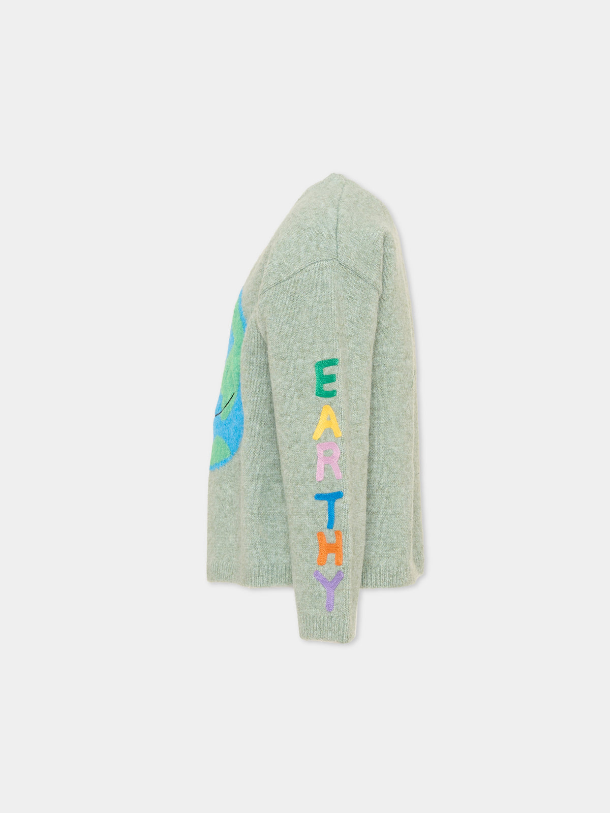 Maglione verde per bambina con globo,Stella Mccartney Kids,TX9A00 Z2292 718