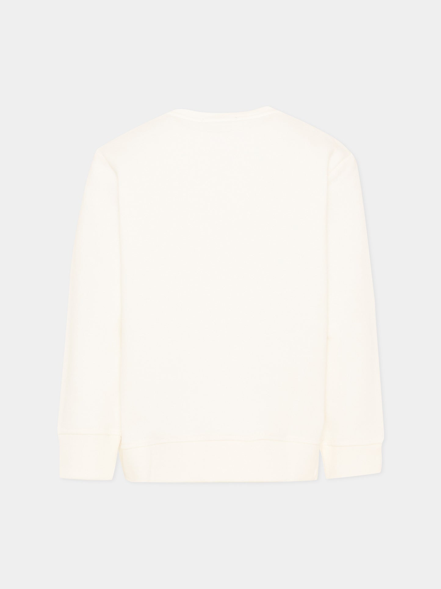 Felpa girocollo avorio per bambina con stampa,Stella Mccartney Kids,TX4B50 Z0453 101
