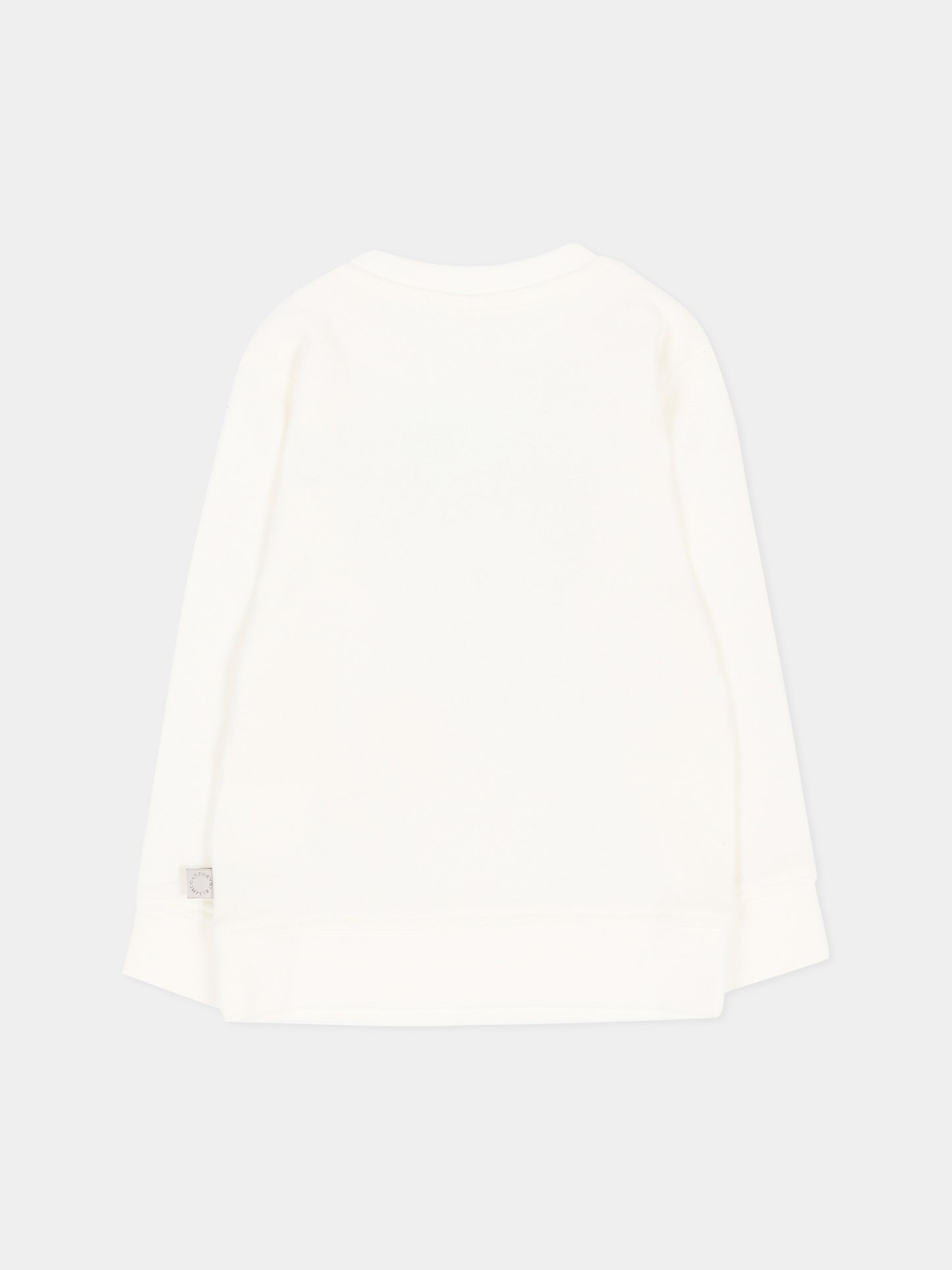 Felpa girocollo avorio per neonato con stampa,Stella Mccartney Kids,TW4620 Z0499 101
