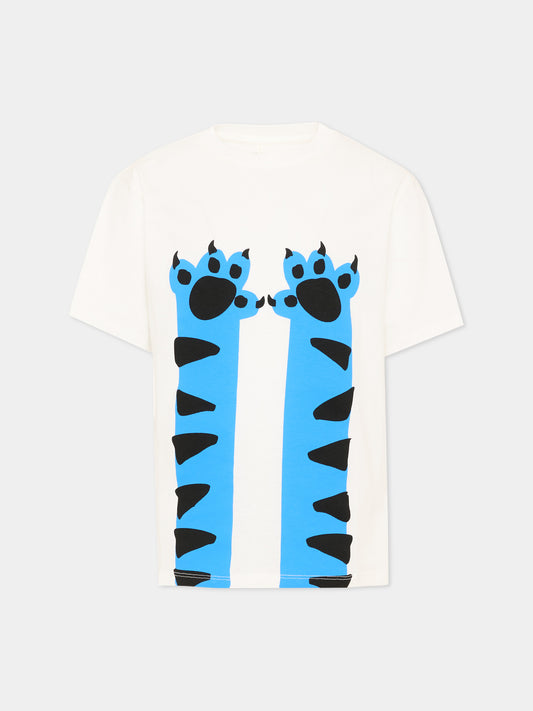 T-shirt avorio per bambino con stampa,Stella Mccartney Kids,TW8Q51 Z0434 101