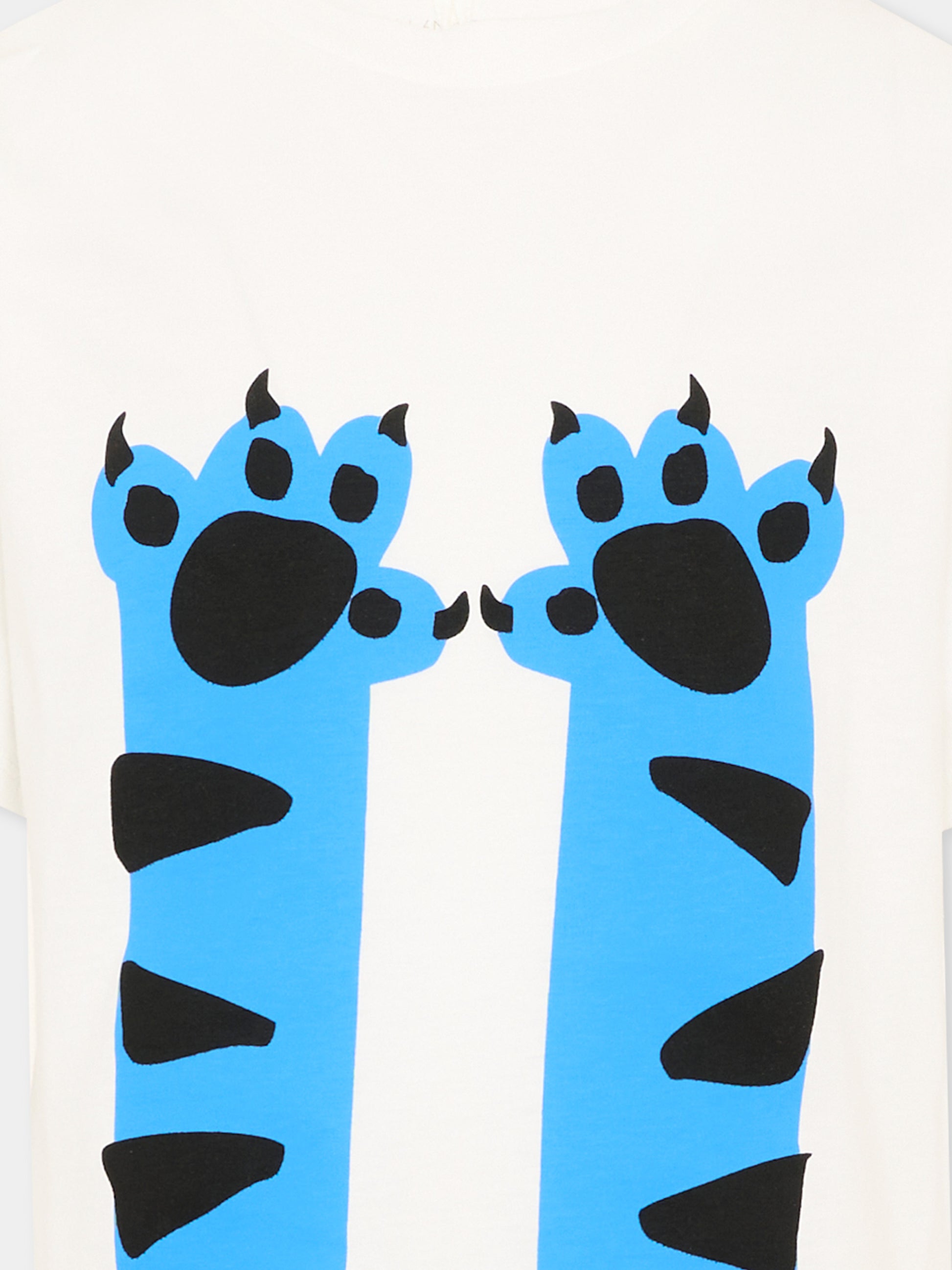 T-shirt avorio per bambino con stampa,Stella Mccartney Kids,TW8Q51 Z0434 101