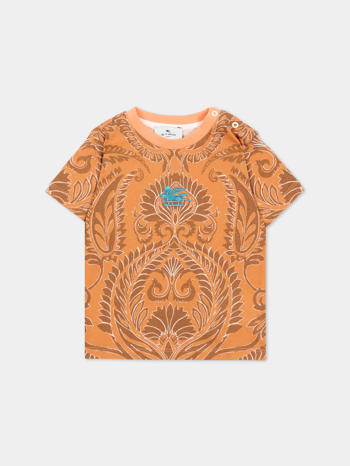 T-shirt arancione per neonato,Etro,GW8501 Z2081 402BR