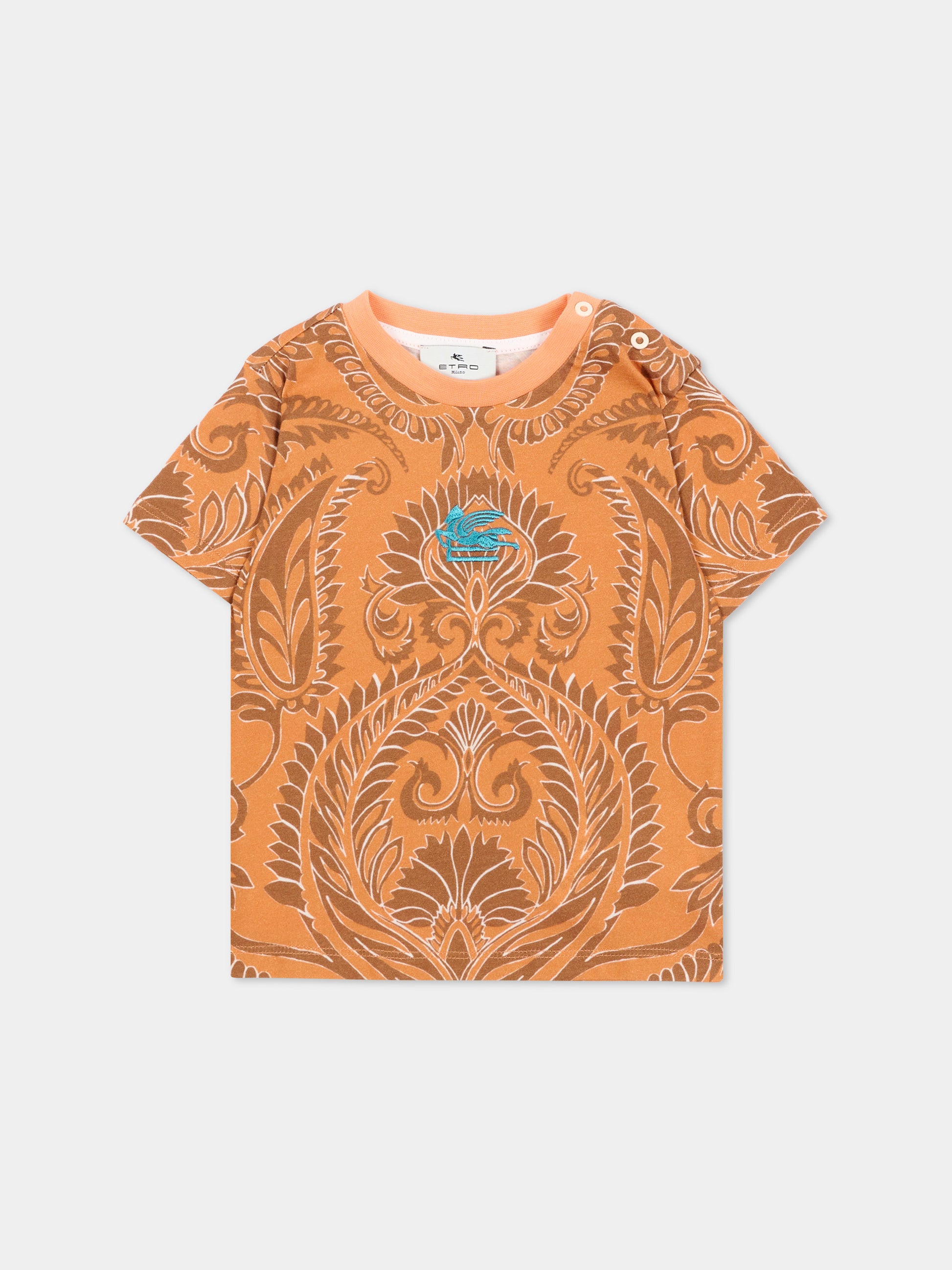 T-shirt arancione per neonato,Etro,GW8501 Z2081 402BR
