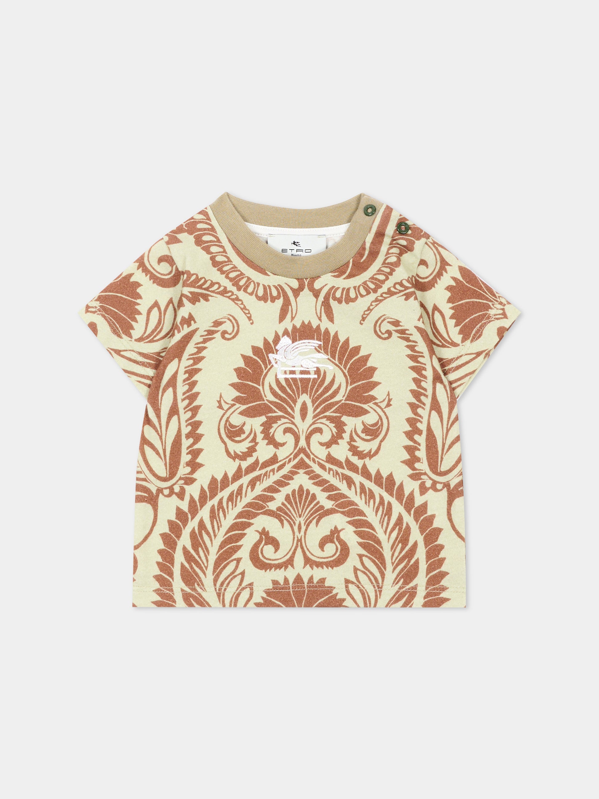 T-shirt a manica corta verde per neonato,Etro,GW8501 Z2081 213