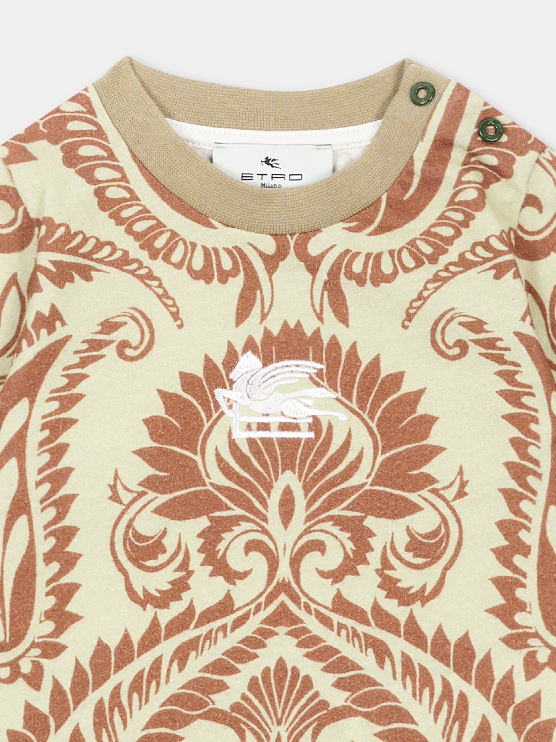 T-shirt a manica corta verde per neonato,Etro,GW8501 Z2081 213
