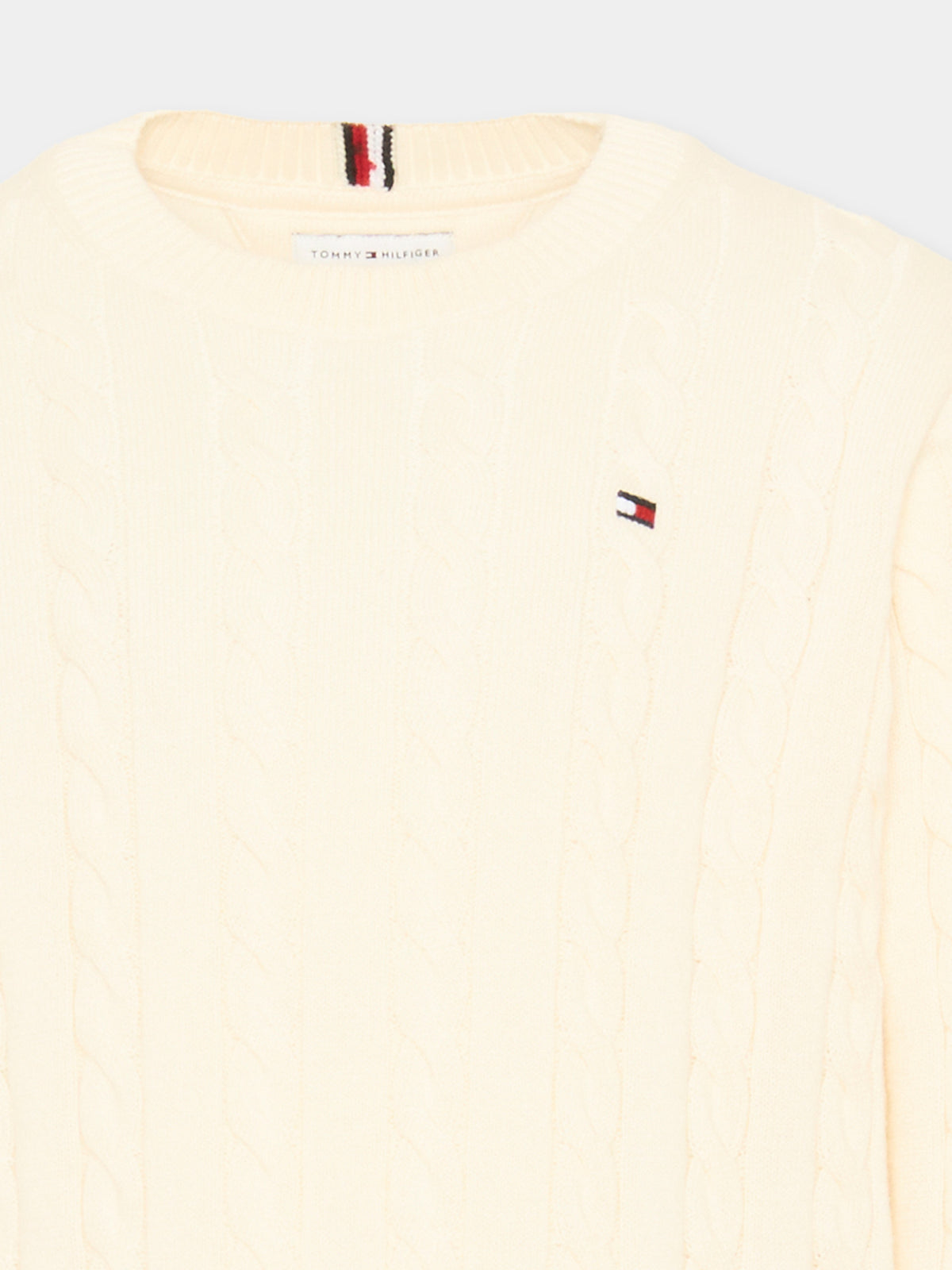 Maglione avorio per bambini,Tommy Hilfiger Junior,KB0KB09753 Z00