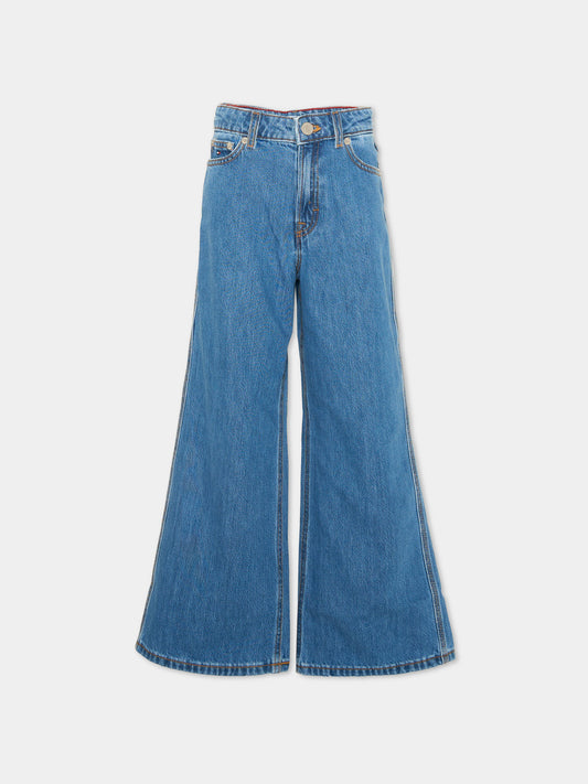 Jeans denim per bambina svasati,Tommy Hilfiger Junior,KG0KG09421 1A4