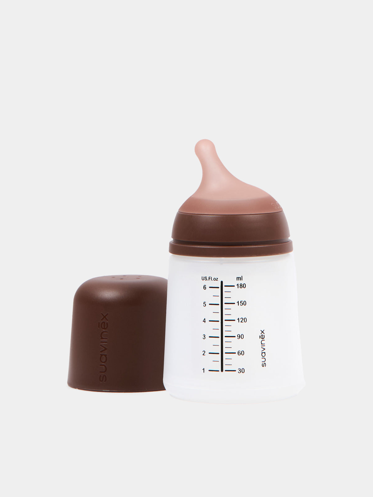 Biberon ZERO.ZERO Anticolica Flusso adattabile 180 ml marrone per neonati,Suavinex,308418