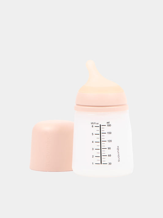 Biberon ZERO.ZERO Anticolica Flusso adattabile 180ml beige per neonati