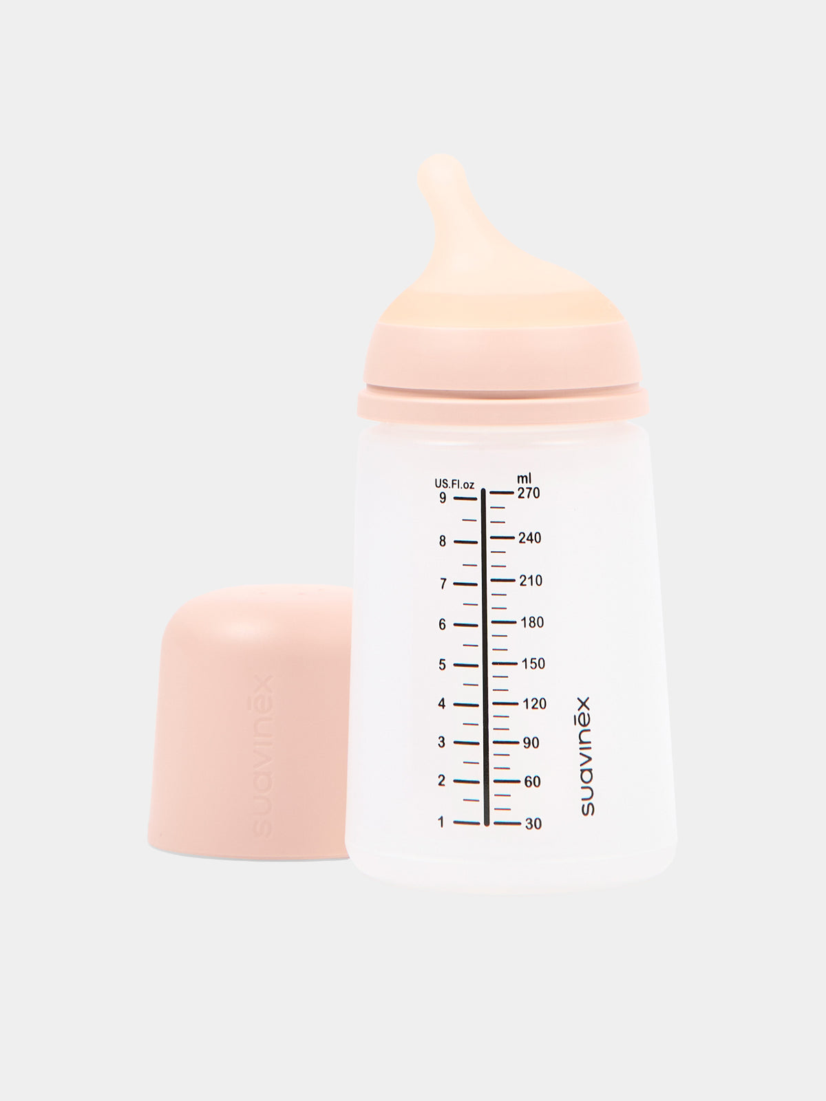 Biberon ZERO.ZERO Anticolica Flusso Medio 270 ml beige per neonati,Suavinex,304592