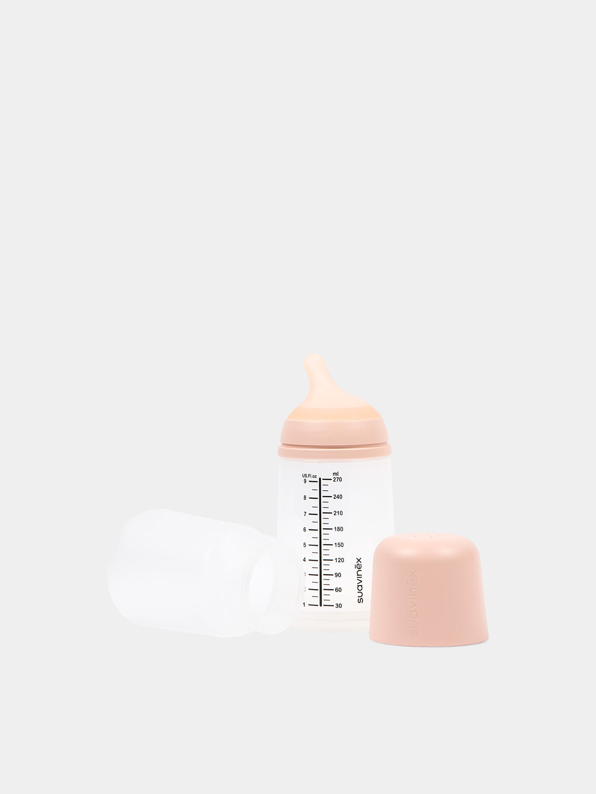 Biberon ZERO.ZERO Anticolica Flusso Medio 270 ml beige per neonati,Suavinex,304592
