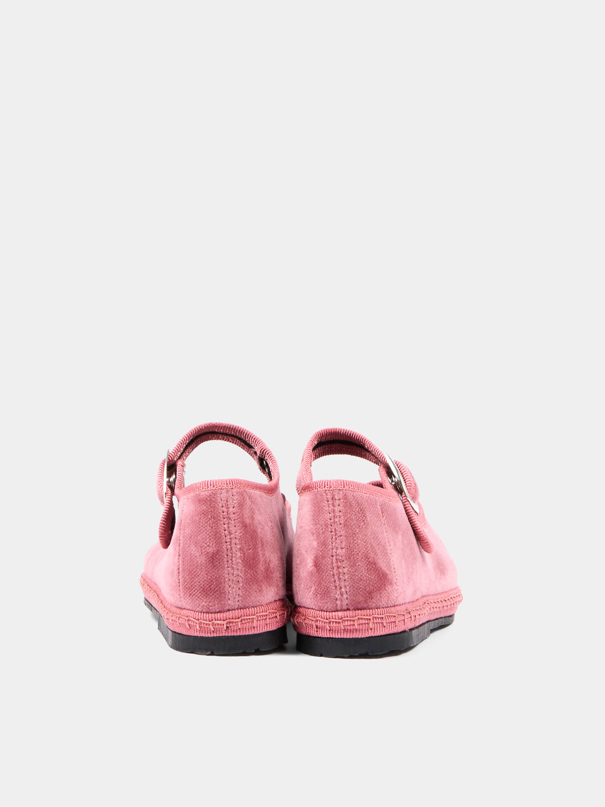 Ballerine rosa Baby Maryjane Velvet per bambina,Sciuscià,BABY MARYJANE VELVET PINK