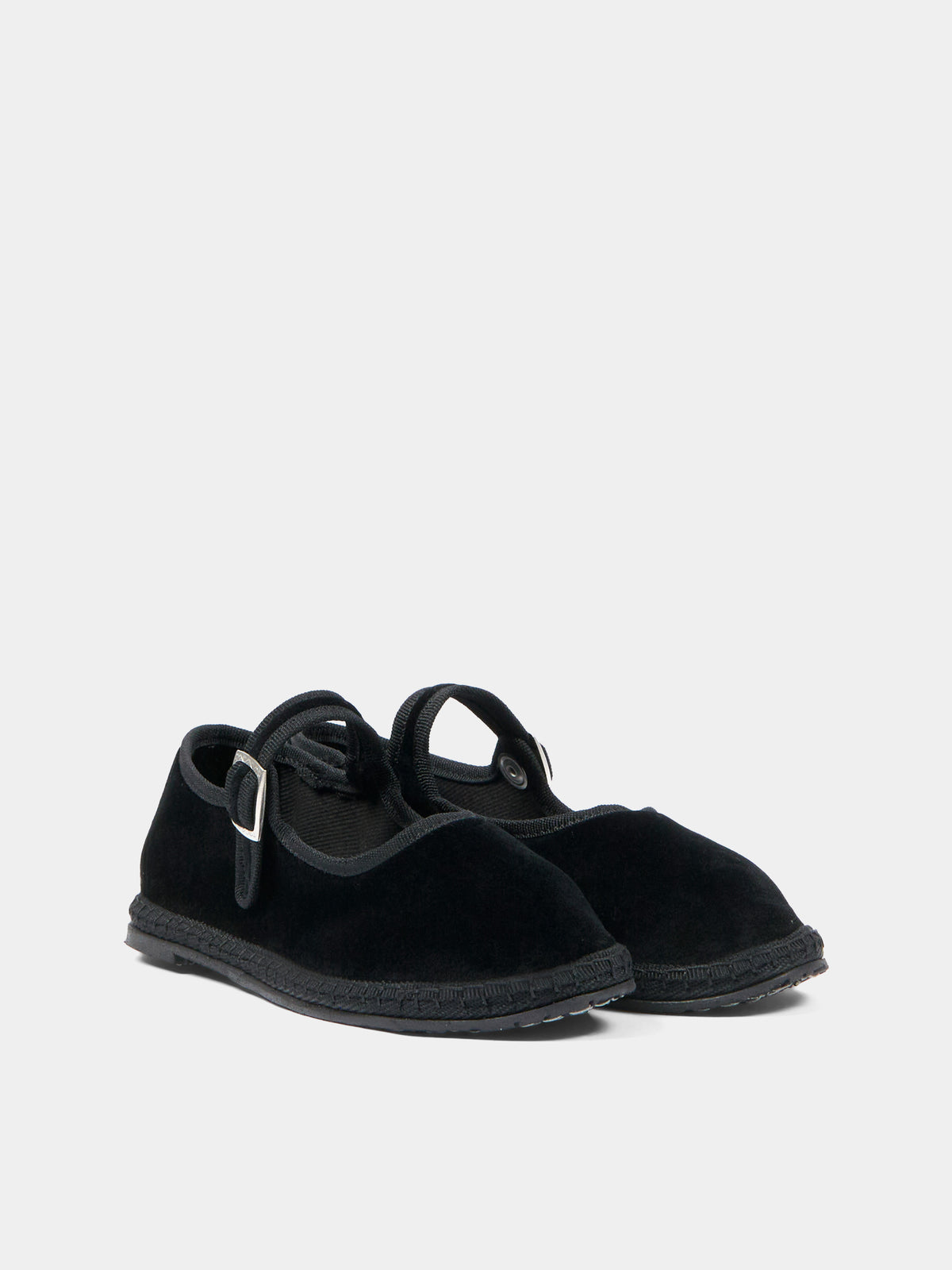 Ballerine nere Baby Maryjane Velvet per bambina,Sciuscià,BABY MARYJANE VELEVET BLACK