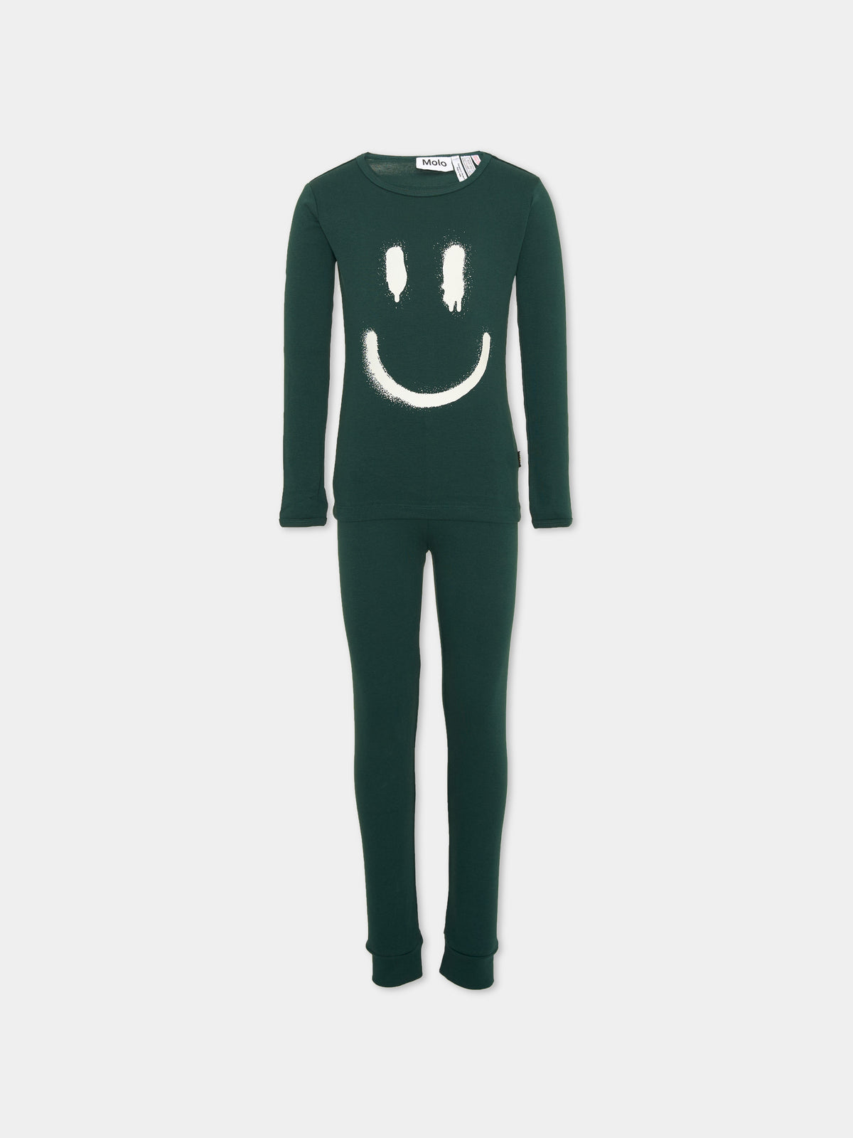 Pigiama verde Lue per bambini con smiley,Molo,6W24R504 2319