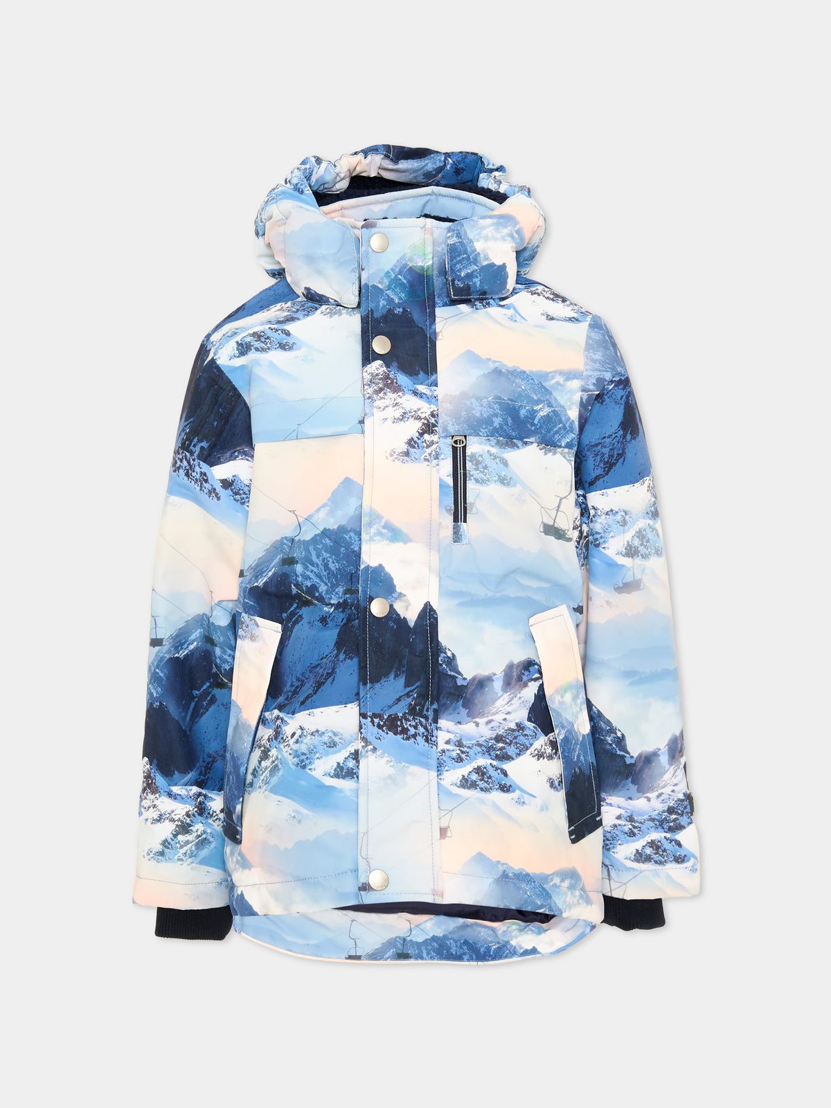 Piumino da neve azzurro Heiko stampa per bambino,Molo,5W24M309 9116