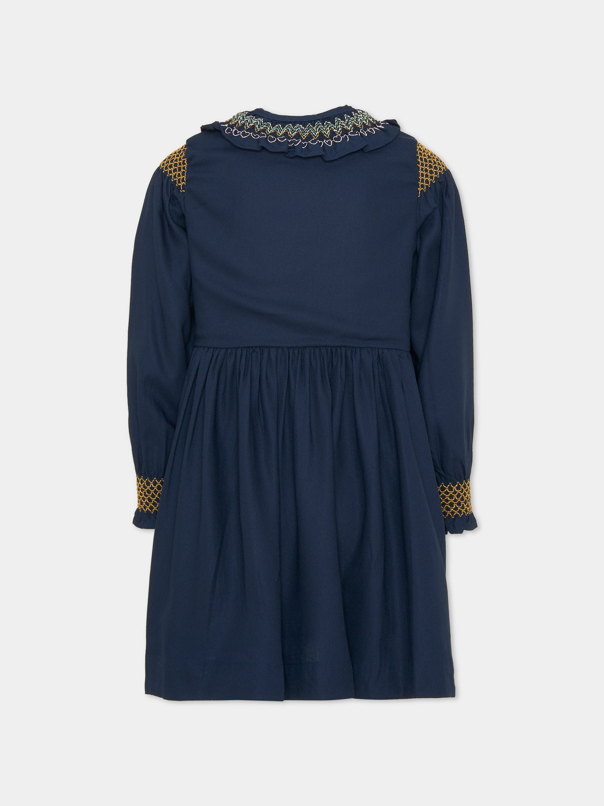 Vestito a manica lunga blu per bambina Cyrille,Molo,2W25E208 8552