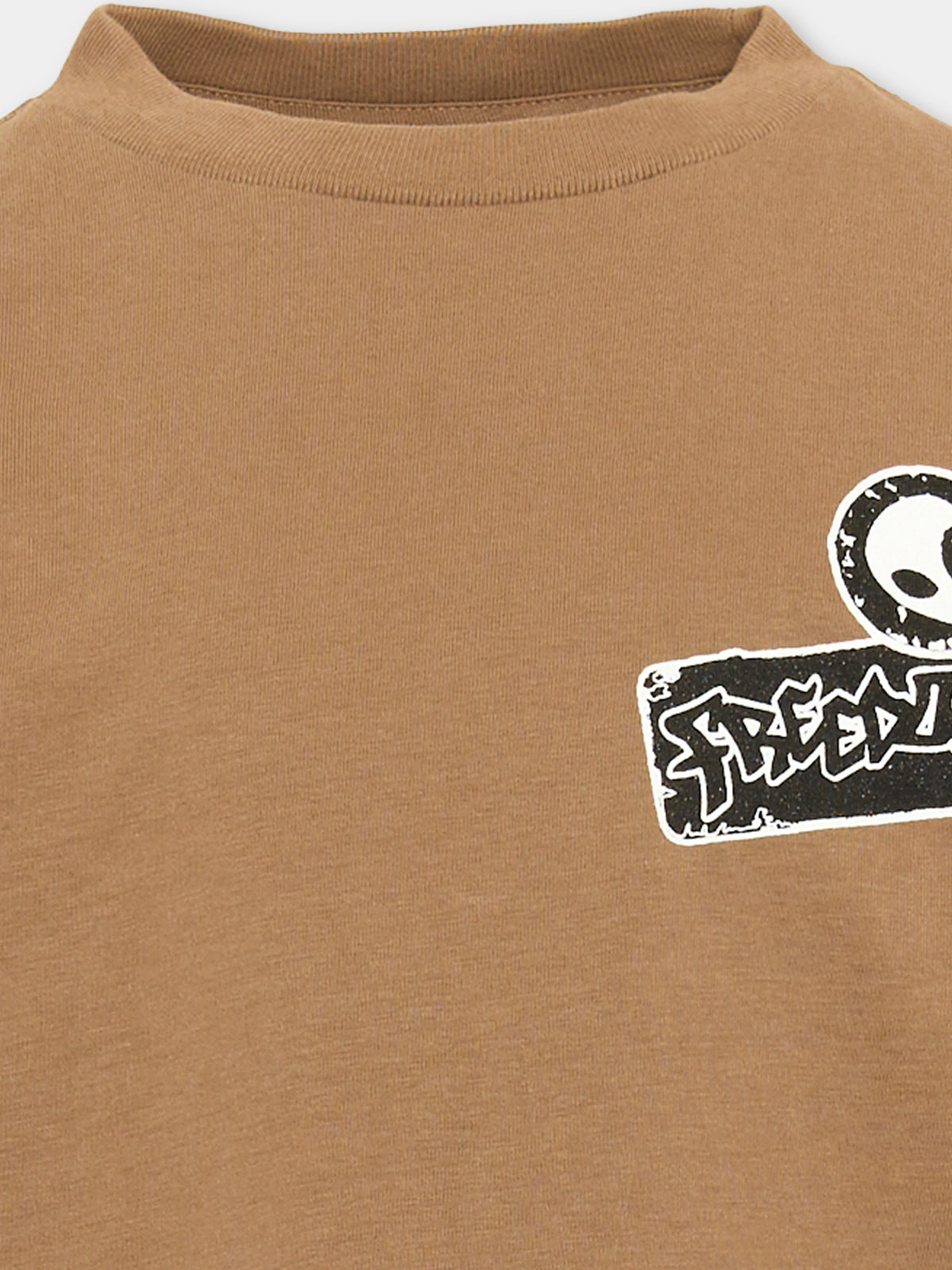 T-shirt a manica lunga marrone Rube per bambino,Molo,1W25A407 5519