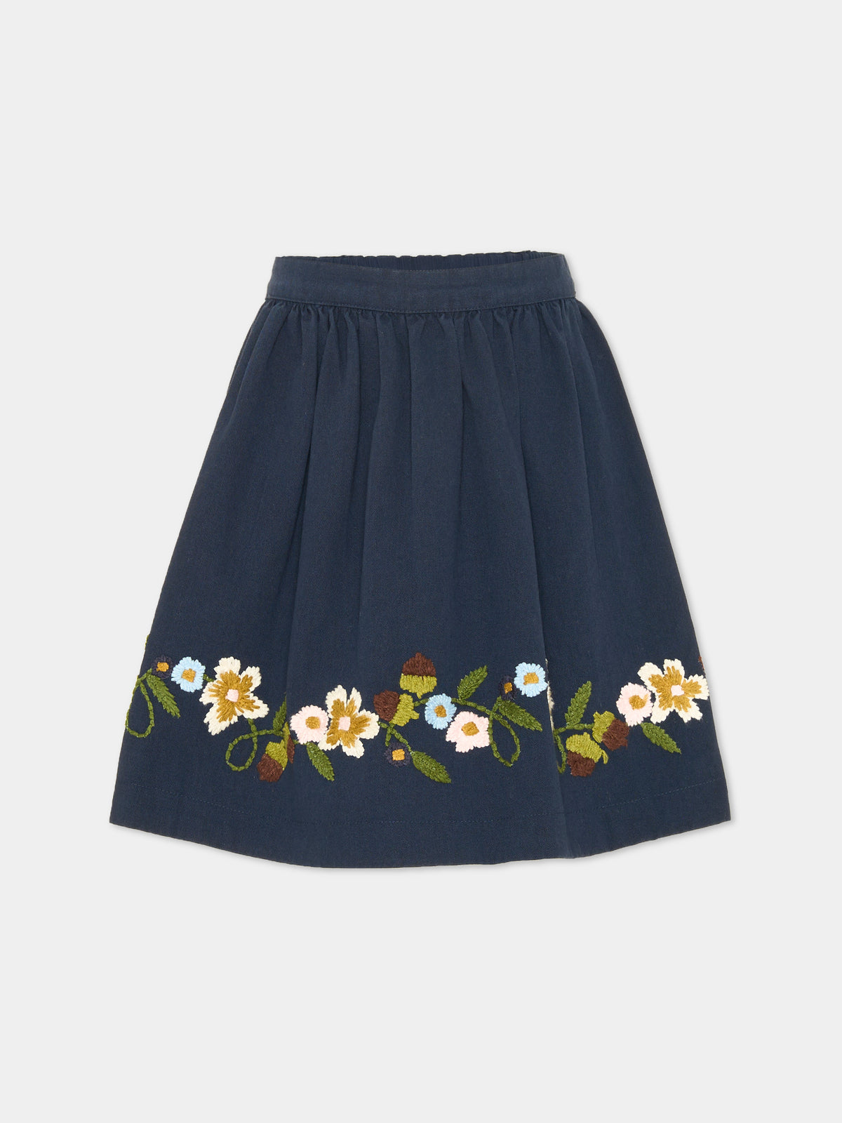 Gonna blu Bonnie per bambina ricamata,Molo,2W25D137 8552