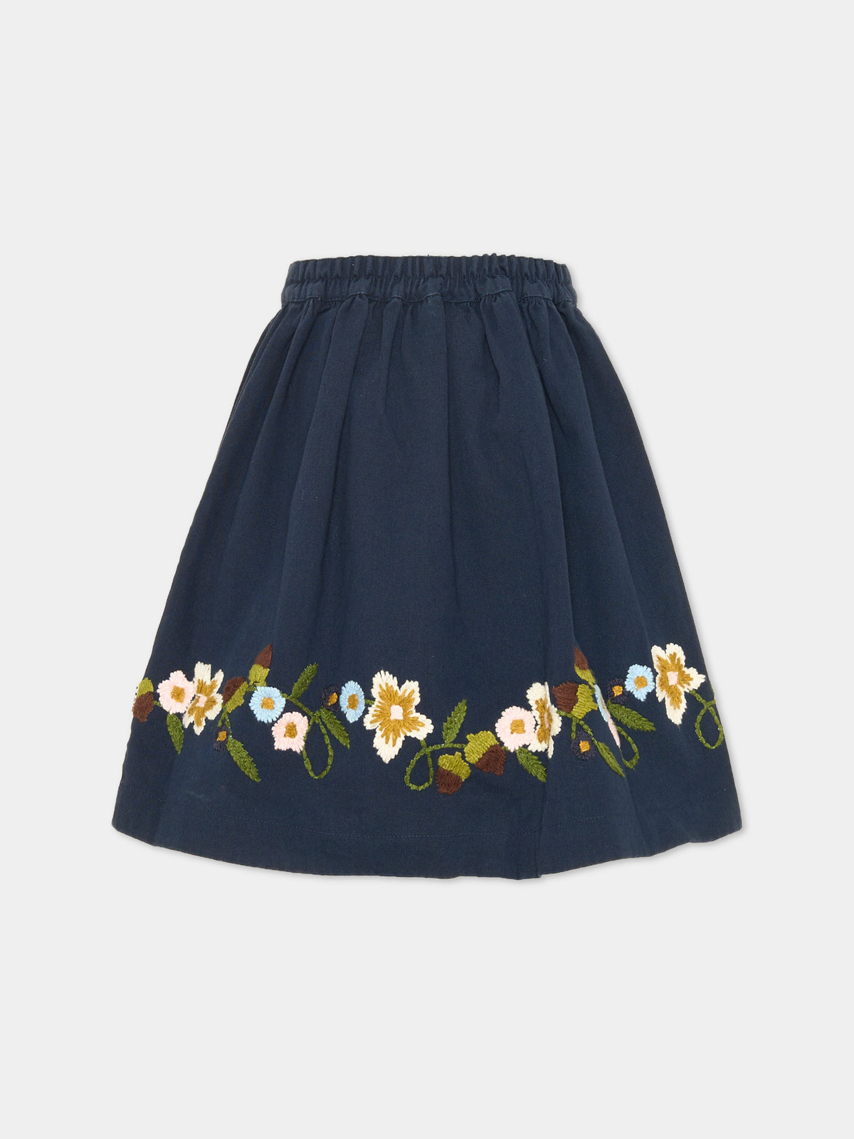 Gonna blu Bonnie per bambina ricamata,Molo,2W25D137 8552