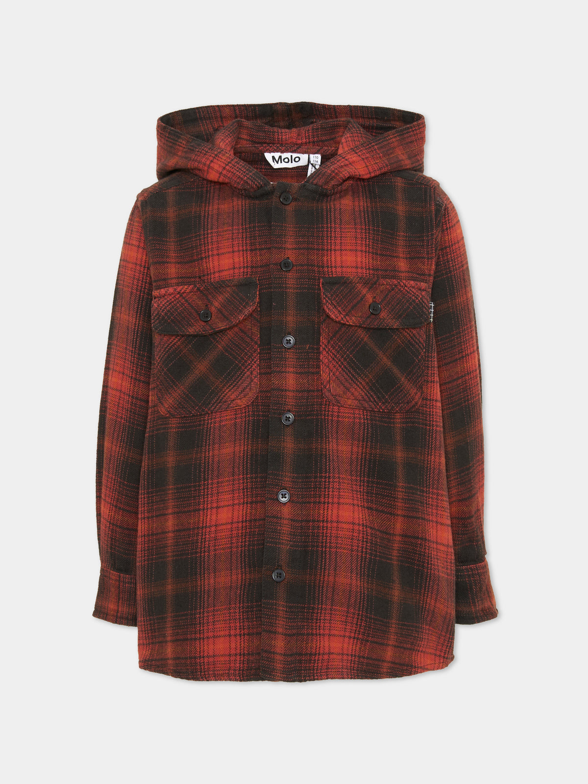 Camicia a manica lunga per bambino Rizz tartan,Molo,1W25C201 5542