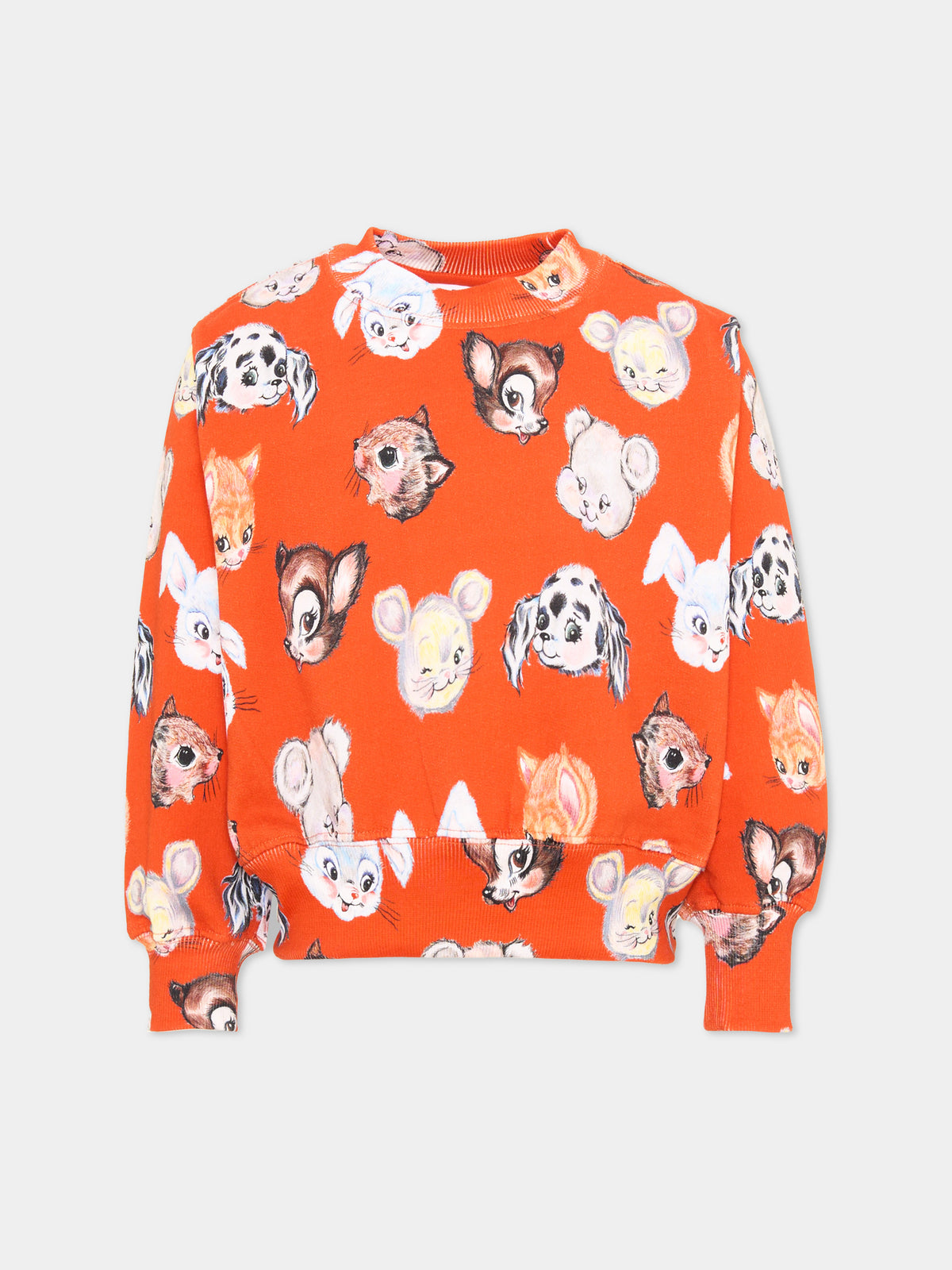 Felpa girocollo arancione Marge con stampa per bambina,Molo,2W25J202 8201